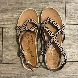 Brand new Blowfish Malibu vegan sandals leopard print